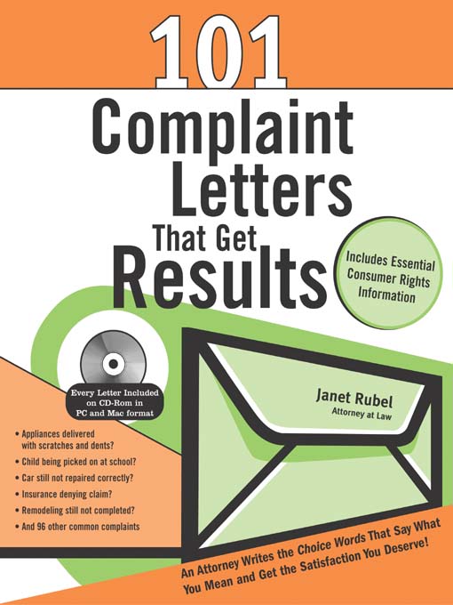 Title details for 101 Complaint Letters That Get Results by Janet Rubel - Available